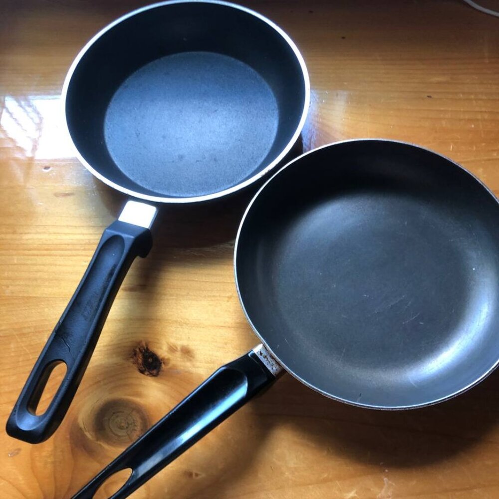 Set of Two REGAL Cooking  Frying Pan Black Diameter 8"